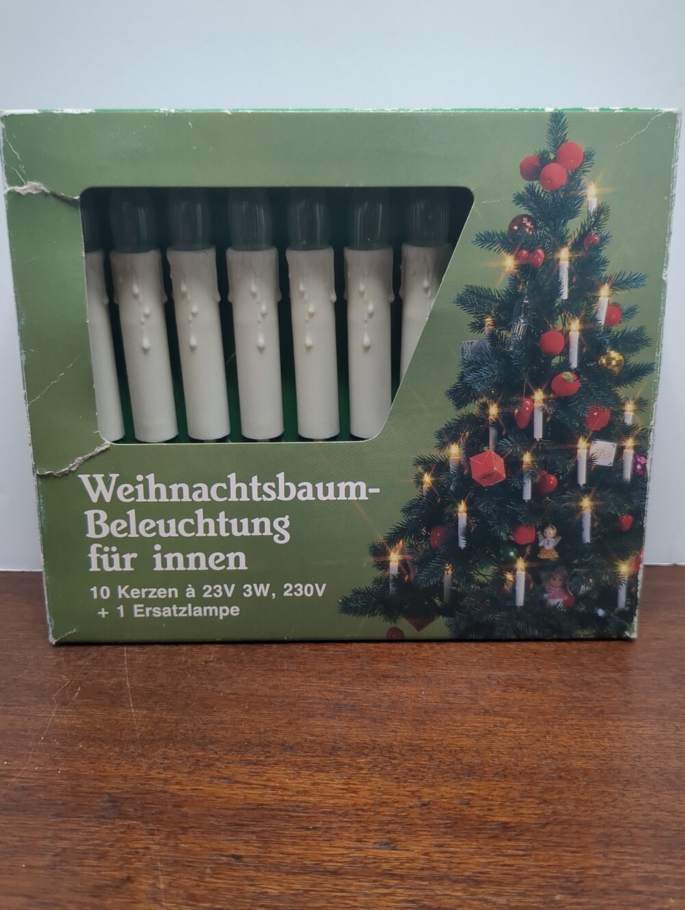 VINTAGE 80'S GERMAN CHRISTMAS TREE LIGHTS SL PRODUCTS HONG KONG NEW NOS !